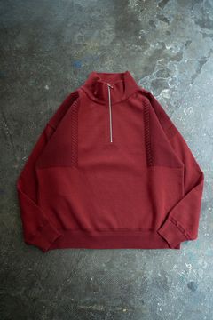 【ラスト1点】Suikyo Half Zip Knit(BURGUNDY)