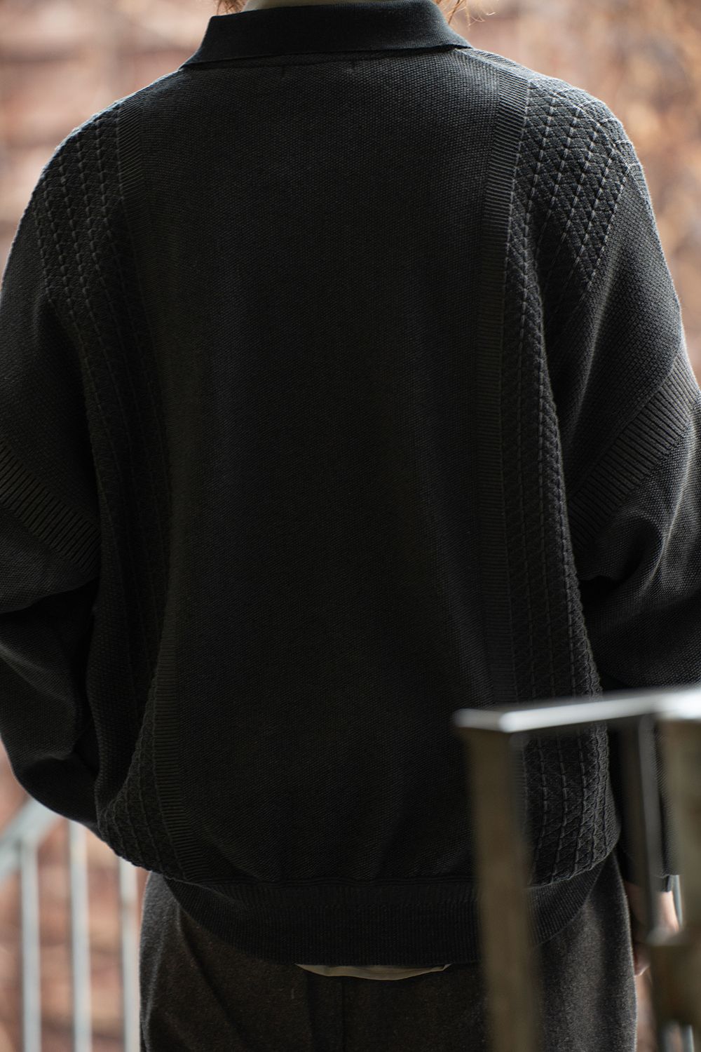 【ラスト1点】【26SS】Kanto Zip Polo(BLACK)
