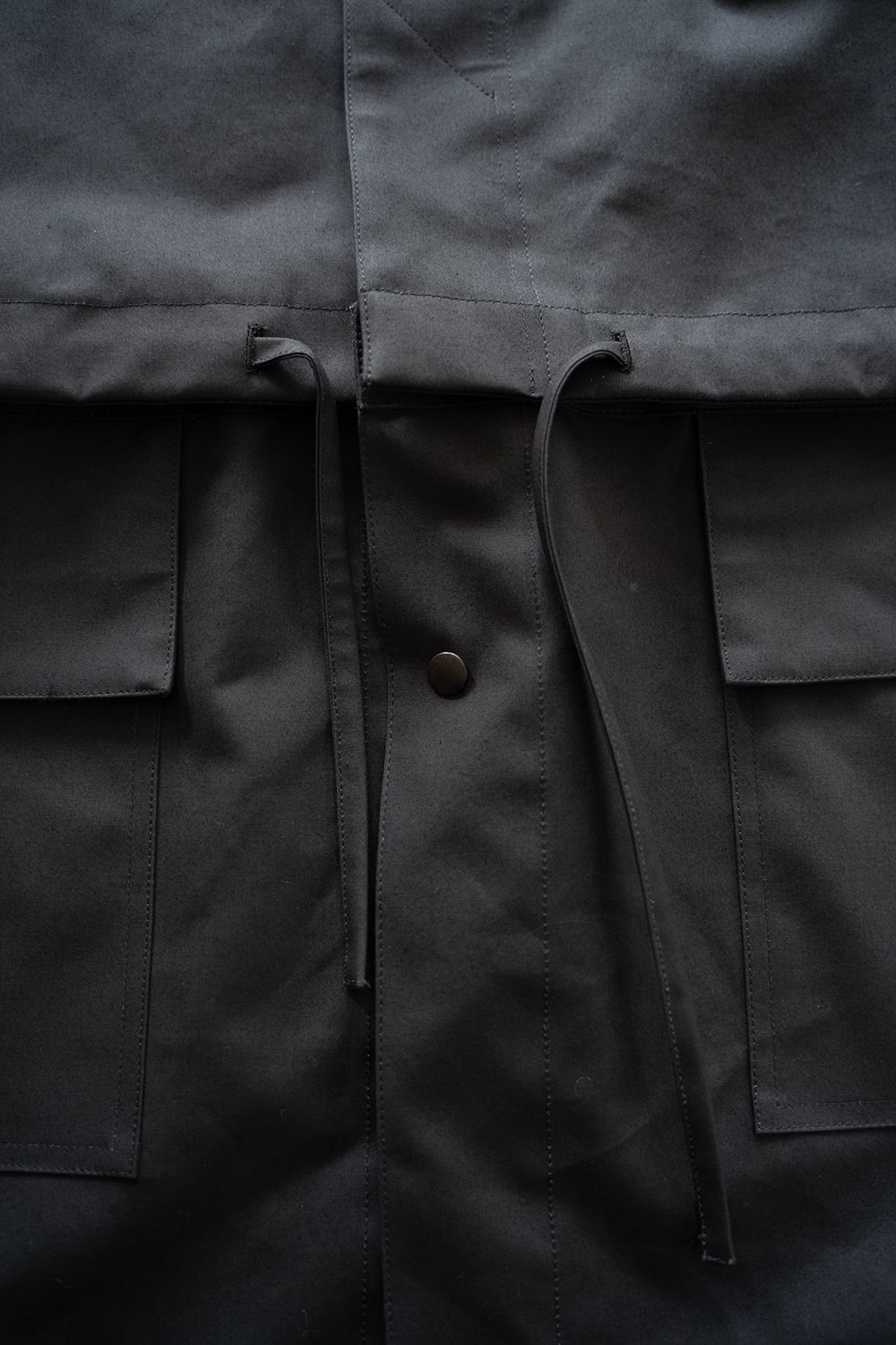 【25AW】Cotton Typewriter 2WAY Coat/コットンタイプライター2WAYコート(BLACK NAVY)