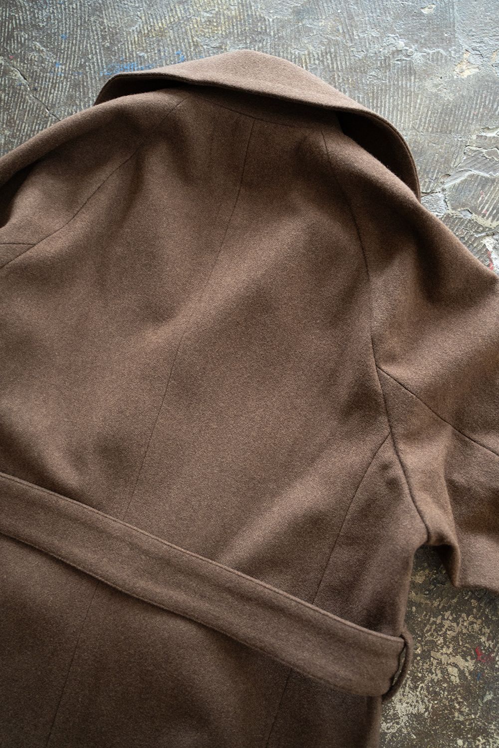 【25AW】Belted Over Coat/ベルテッドオーバーコート(BROWN)