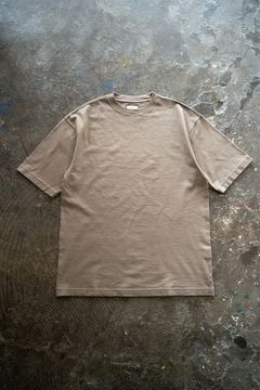 スビンコットン30/2吊り天竺半袖T(DARK BEIGE)