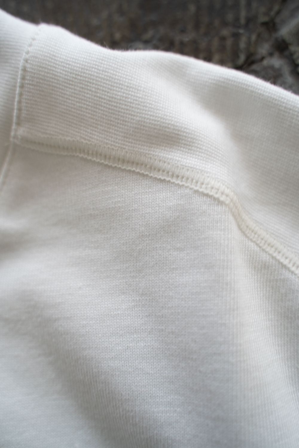 【ラスト1点】【22AW】スビンコットンサドルスリーブカットソー(WHITE)