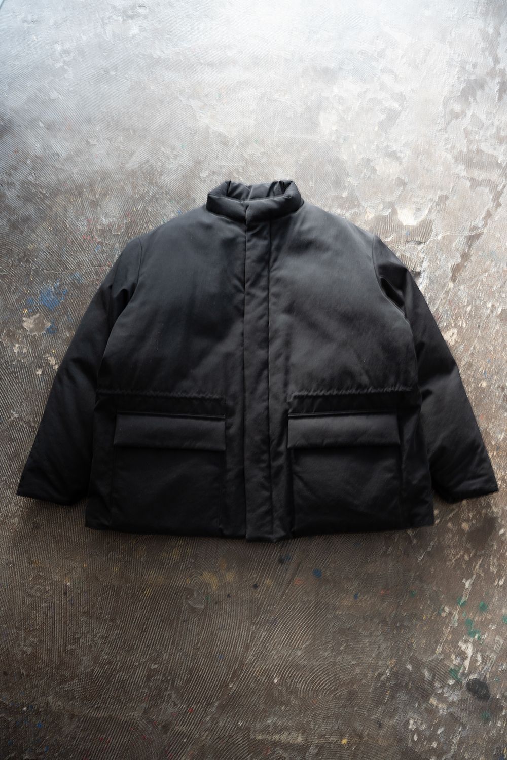 【25AW】強撚ナイロンダウンブルゾン(INK BLACK)