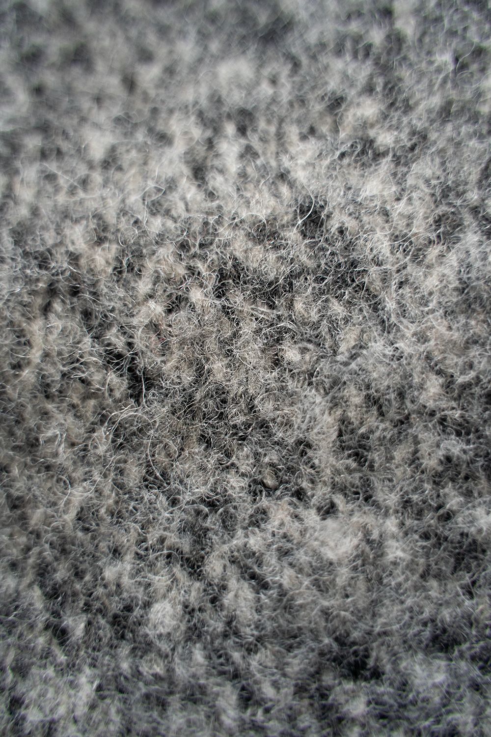 【ラスト1点】brushed yak/Shetland wool hoodie balaclava(BLACK MIX)