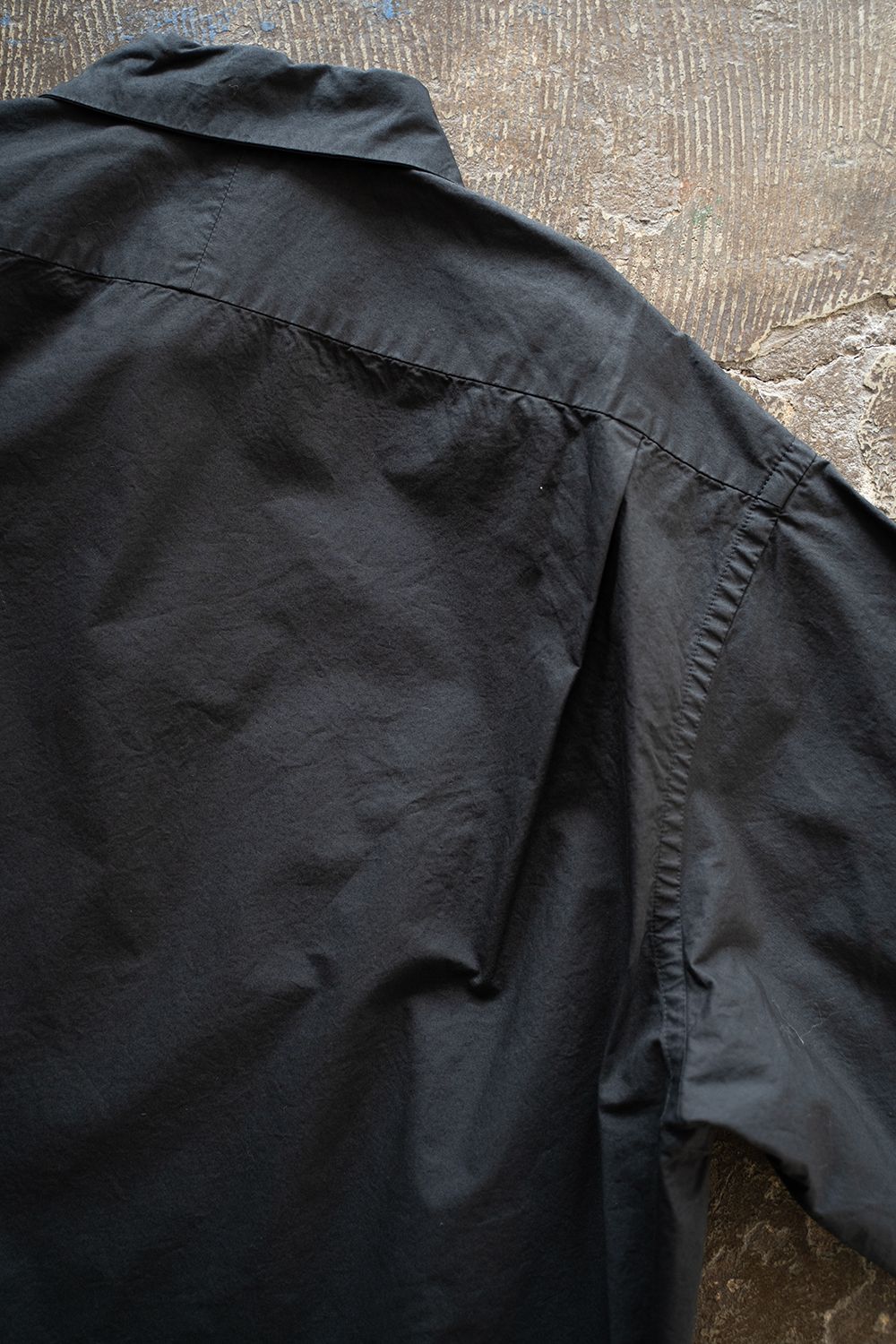 【ラスト1点】【25SS】ガーメントダイオーバーシャツ(BLACK NAVY)