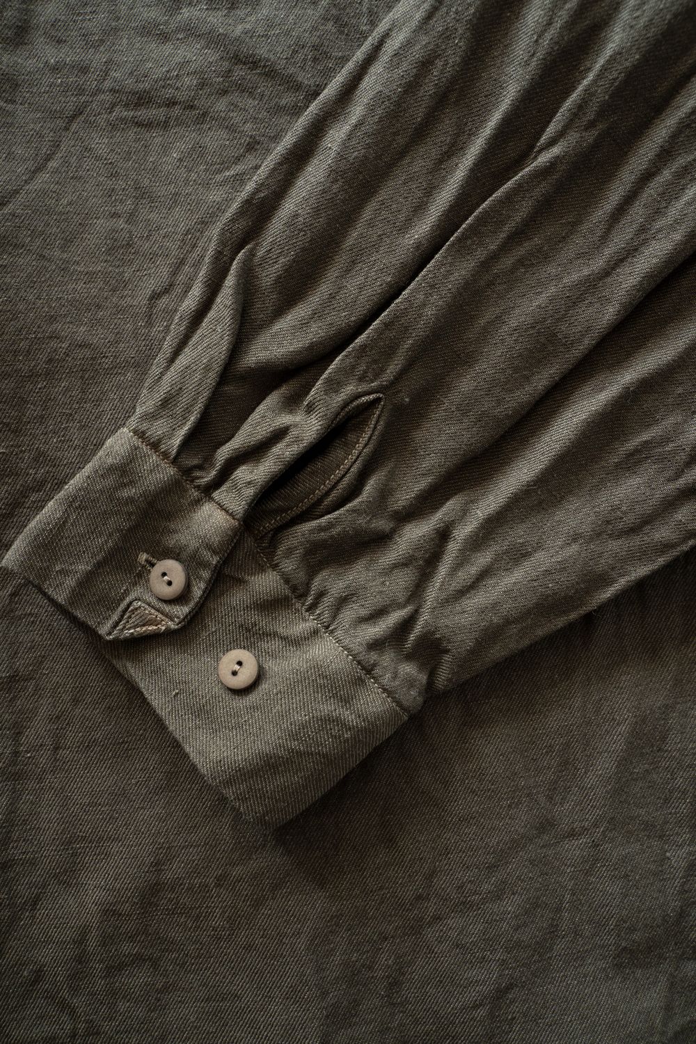 和紙大麻シャツ(蓬(濃))