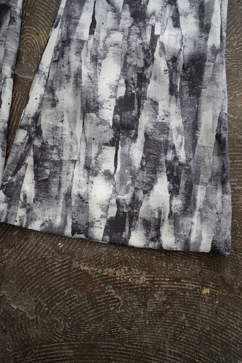 【ラスト1点】【24SS】Abstract Print Flare Pants/アブストラクトプリントフレアパンツ(GRAY)
