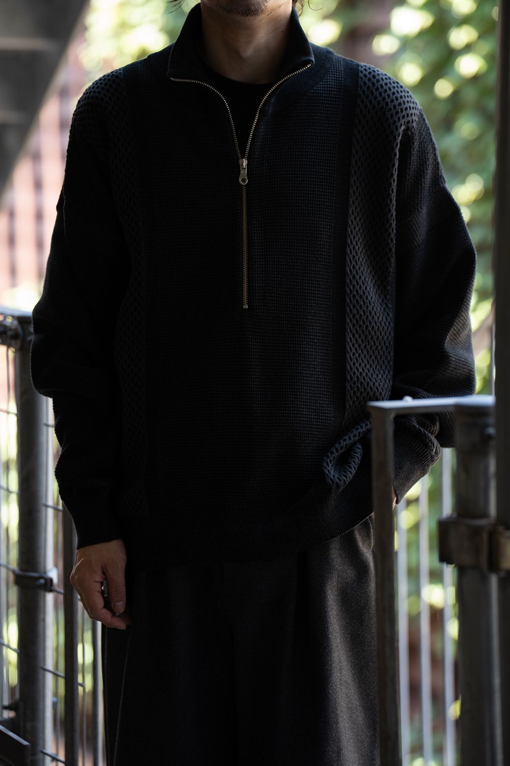 【26AW】Karita Half Zip Knit(BLACK)