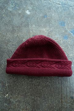 【23AW】Yagasuri Knit Cap(BURGUNDY)
