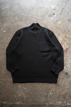 【ラスト1点】【25AW】ウール×シルクハイネックニット(BLACK)