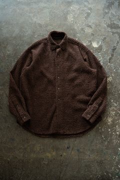 【ラスト1点】【26SS】Feather Lace Shirt/フェザーレースシャツ(BROWN)