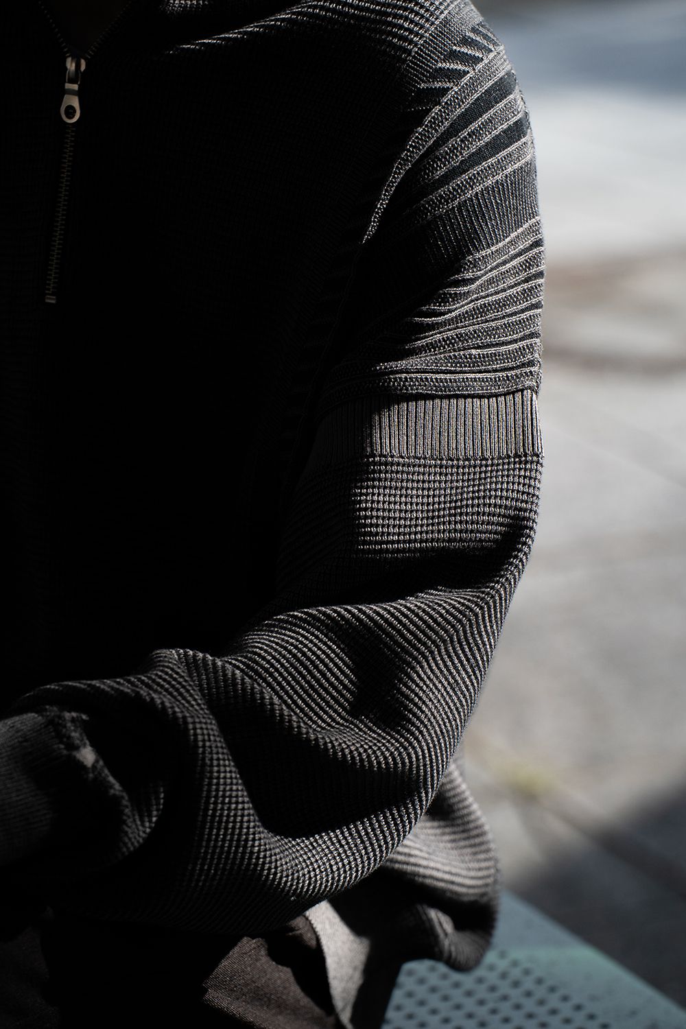 【ラスト1点】【25AW】Fuyushigure Half Zip Knit(BLACK)
