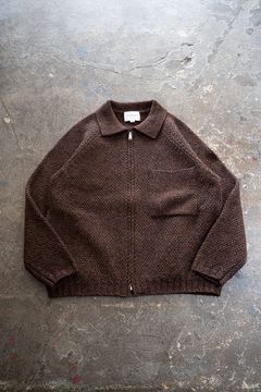 【25AW】5Gニットジップブルゾン(MELANGE BROWN)