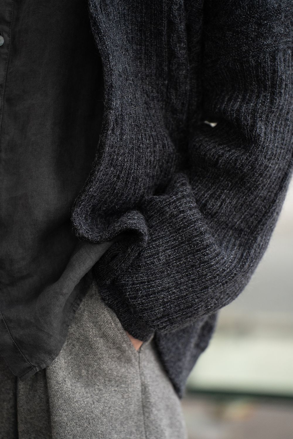 【25AW】Sekkei Mohair Cardigan(BLACK)