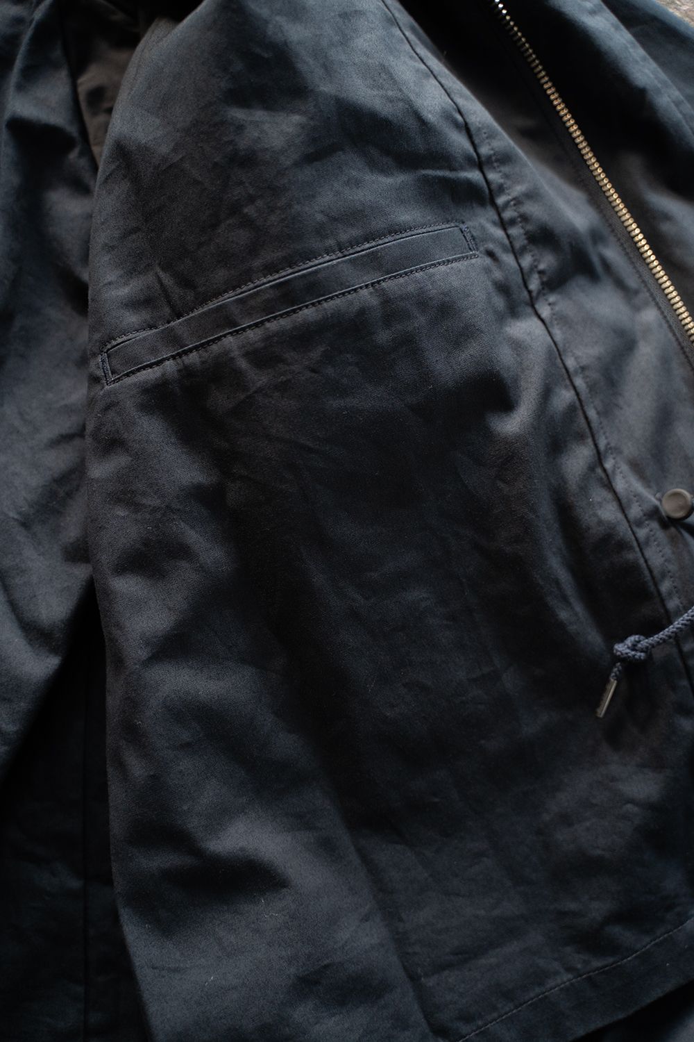 【ラスト1点】【24AW】撥水コットンウェザーステンカラーコート(NAVY)