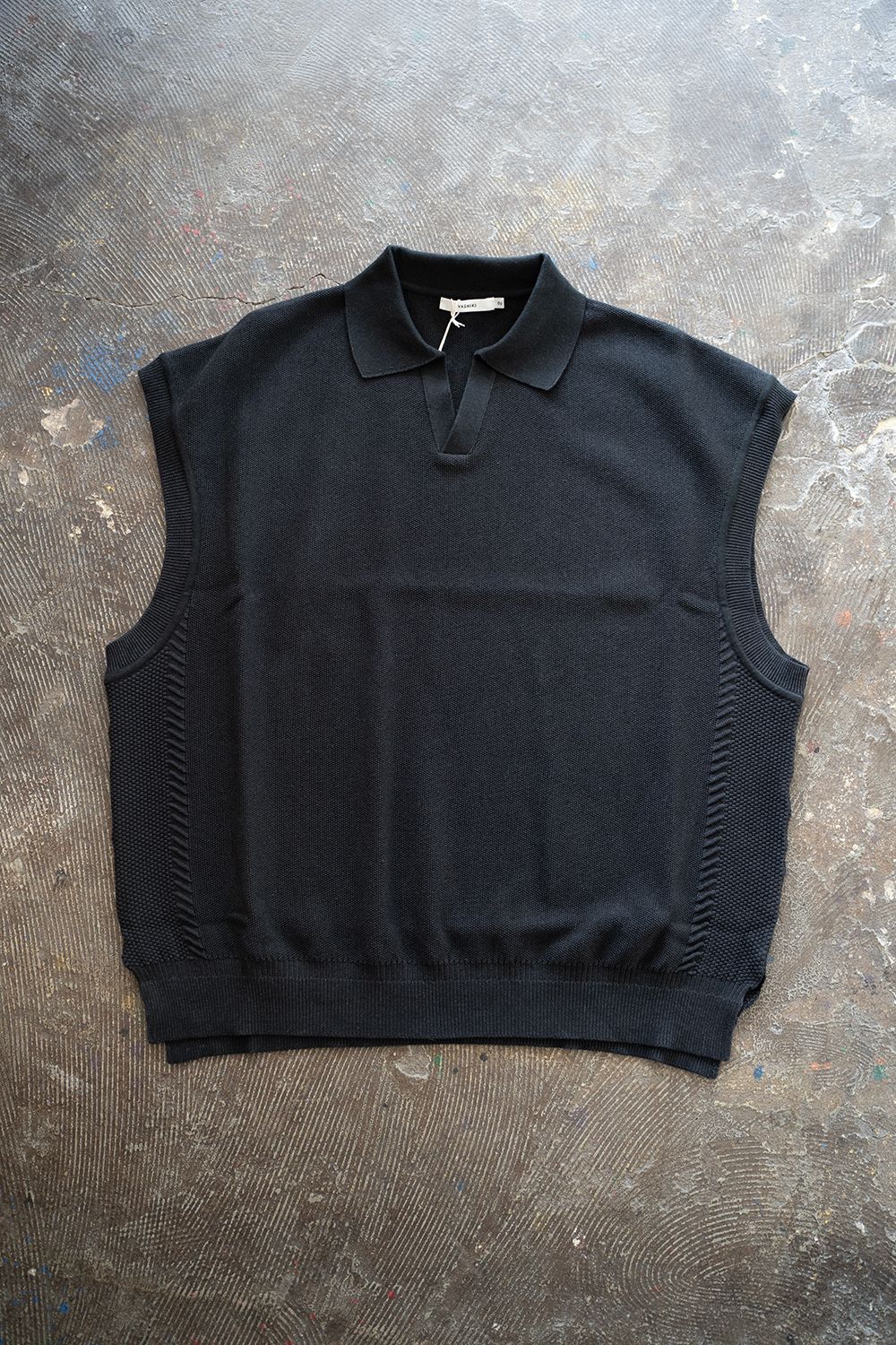 YASHIKI - 【ラスト1点】【24SS】Hidamari Skipper Vest(BLACK) | Salty