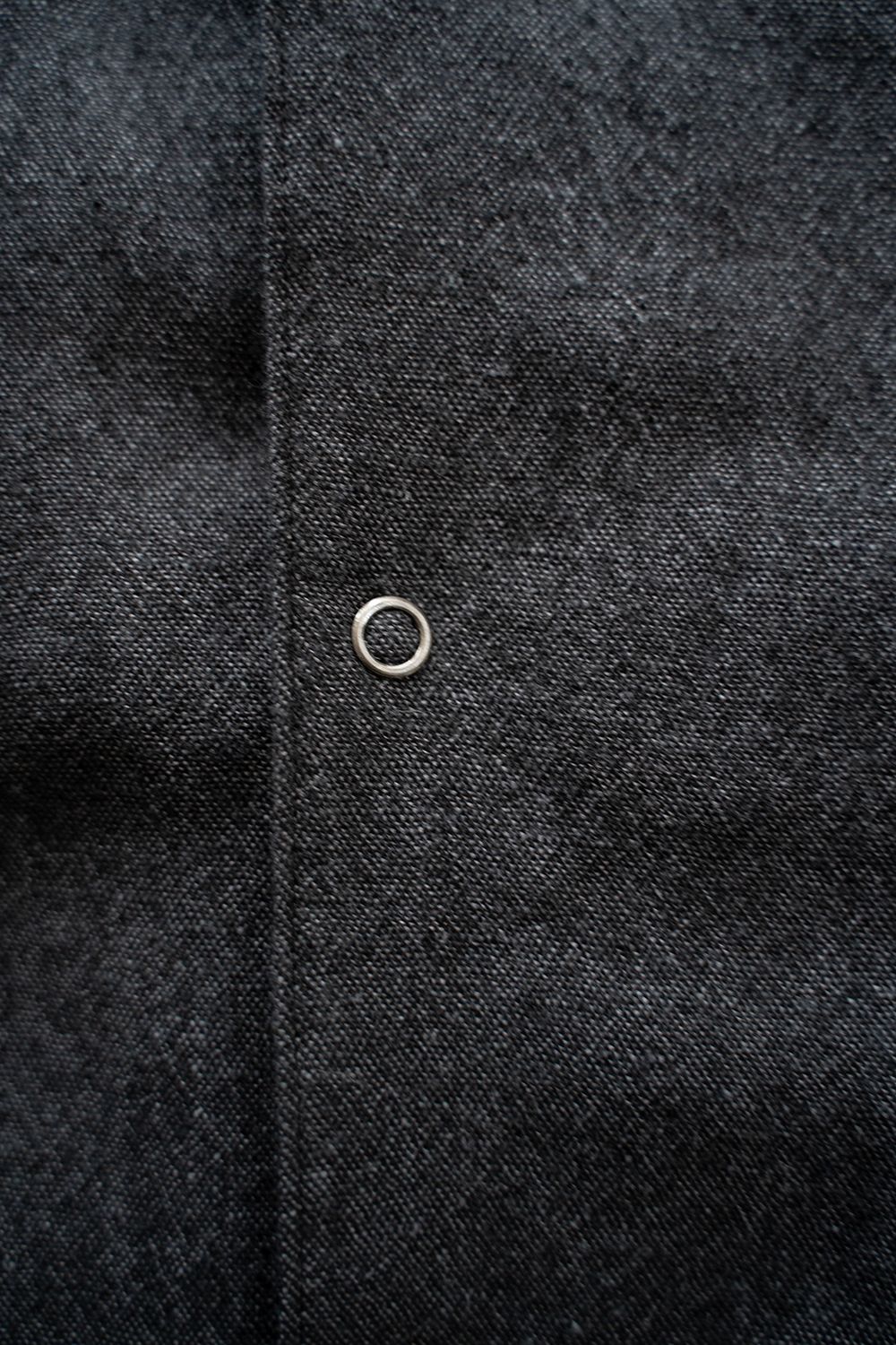 【ラスト1点】【24AW】リネン×ウールスタンドカラーブルゾン(CHARCOAL)