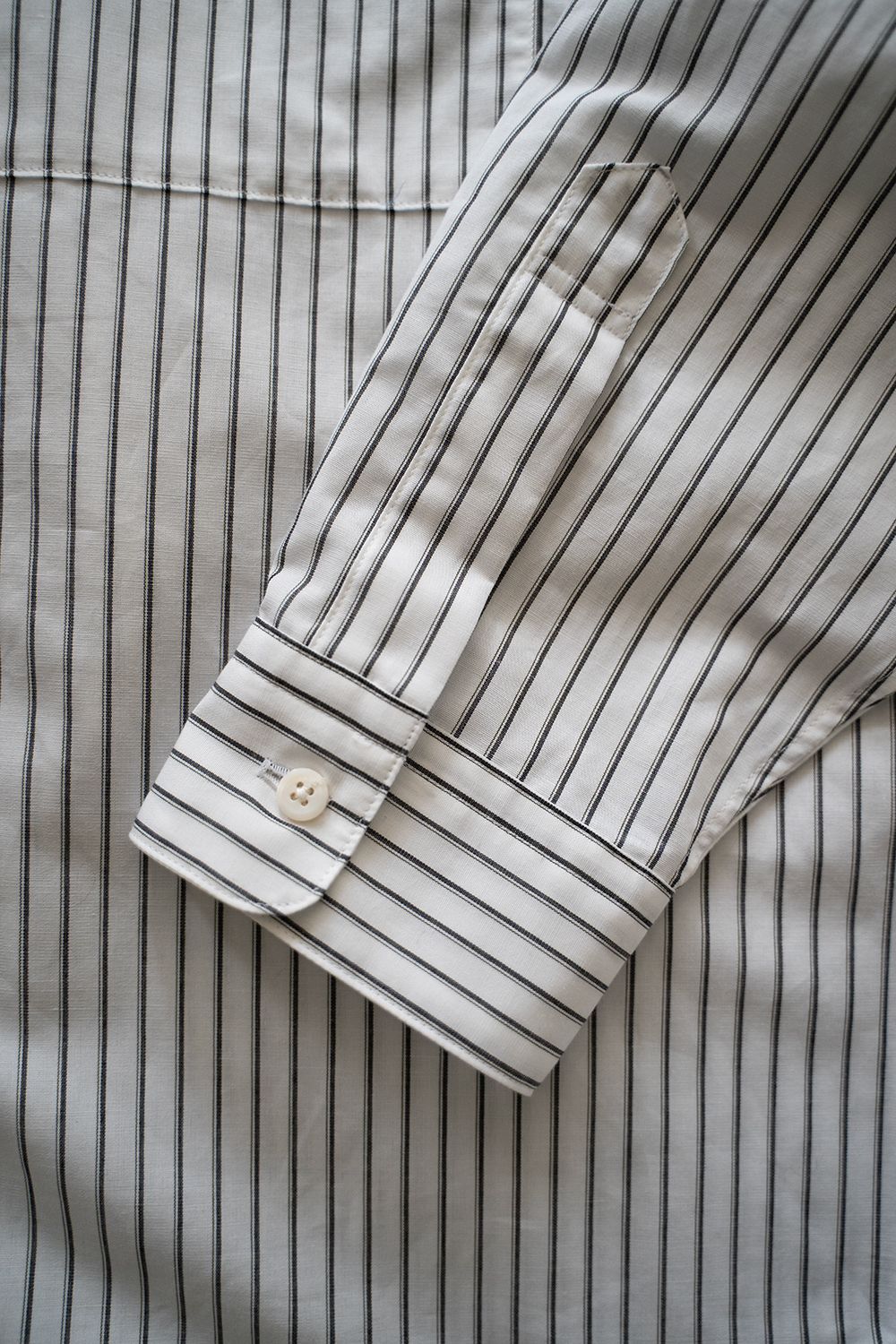 【ラスト1点】【25SS】コットン×ラミーオーバーサイズシャツ(WHITE STRIPE)