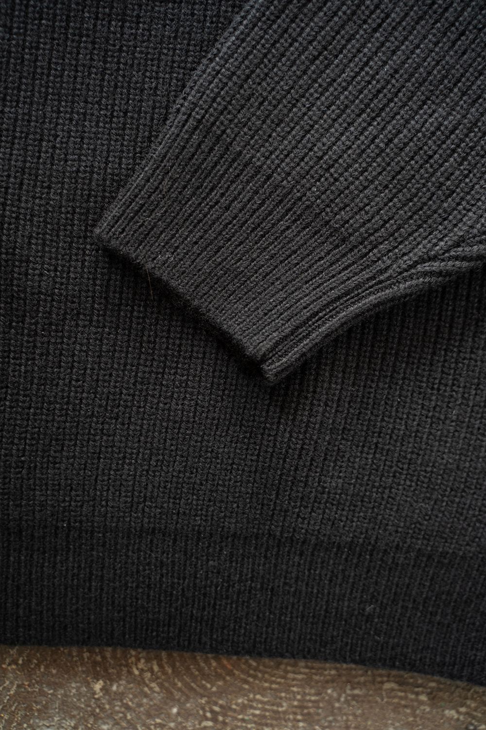 【ラスト1点】【24AW】ウール×シルクハイネックニット(BLACK)