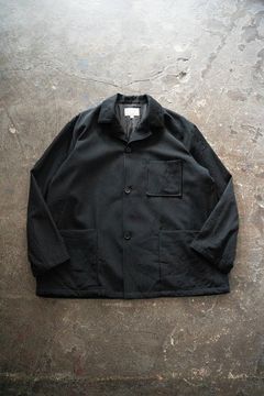 【25AW】ウールサージカバーオール(BLACK)