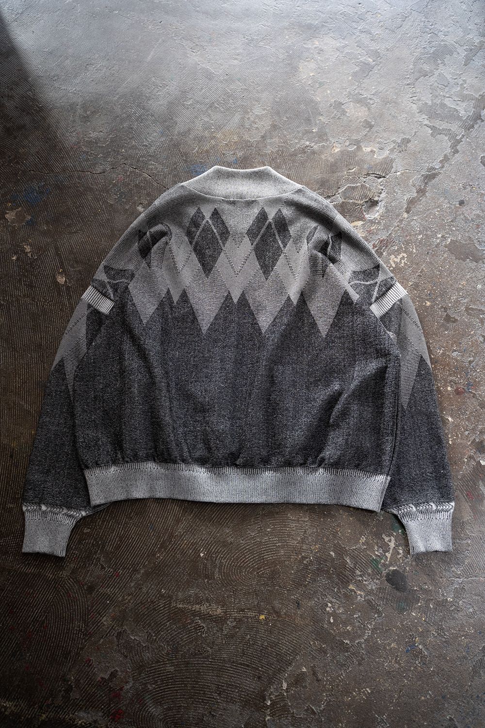 YASHIKI - 【ラスト1点】【25SS】Seika Knit Blouson(MIX GRAY