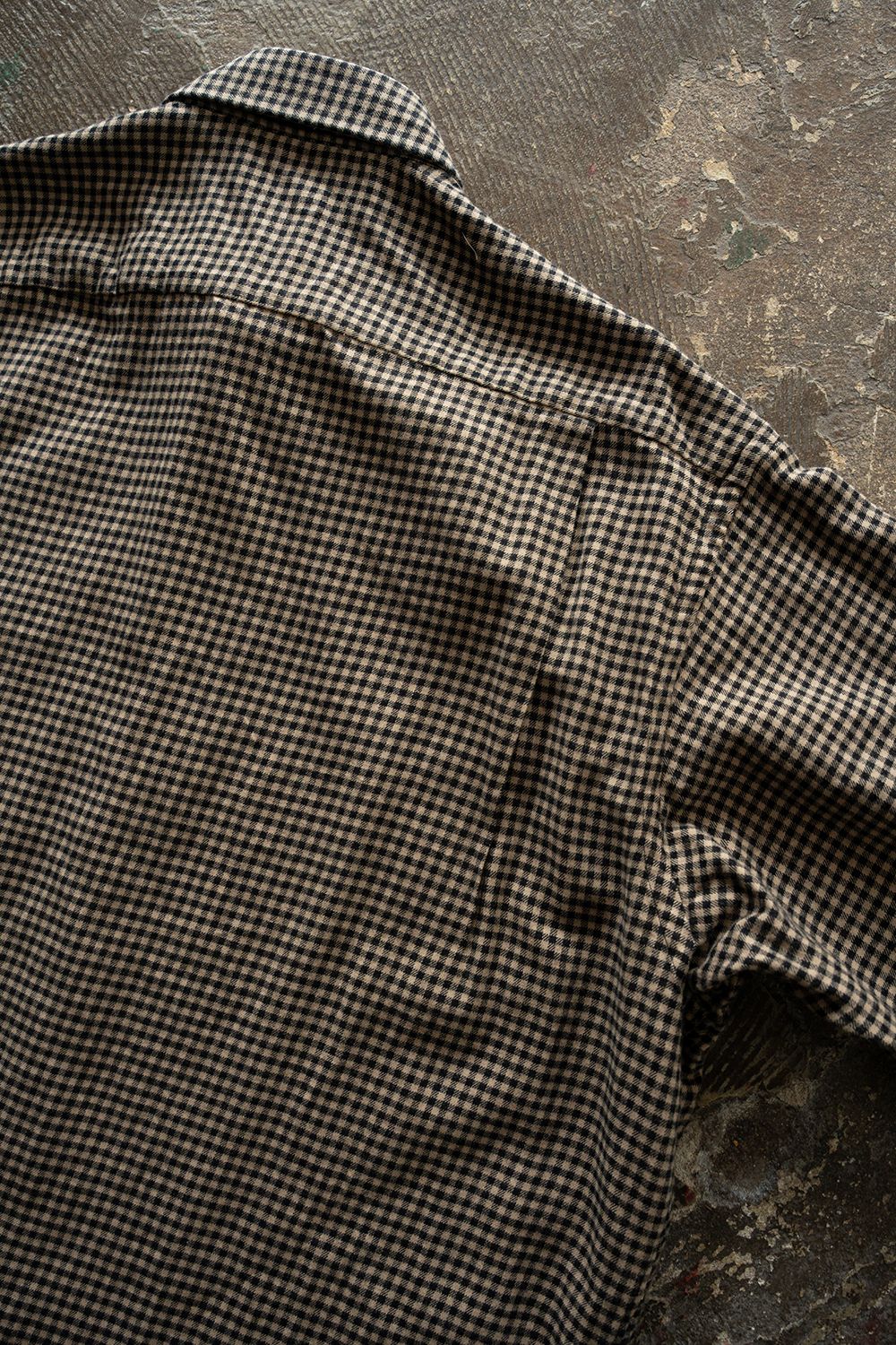 【26AW】Cotton Wool Check Shirts(BEIGE×BLACK CHECK)