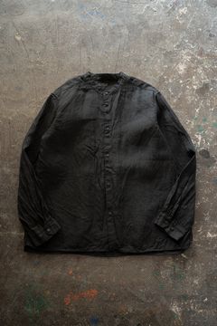 和紙大麻シャツ(柿渋×墨)