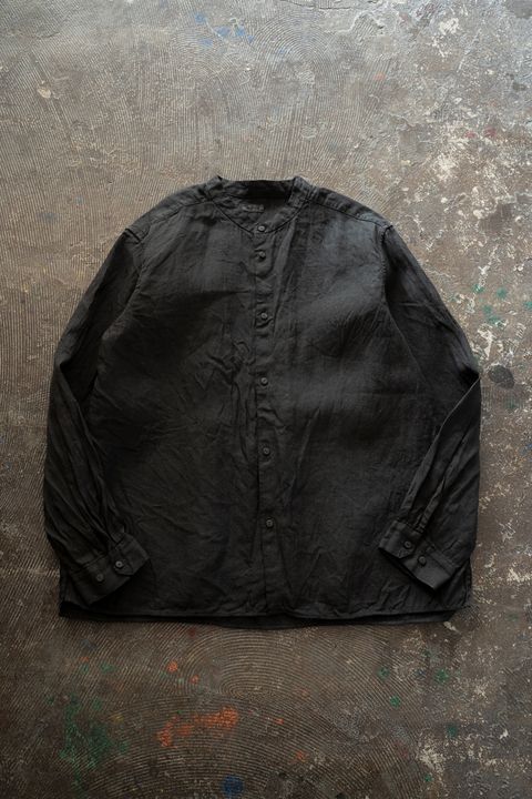 和紙大麻シャツ(柿渋×墨)
