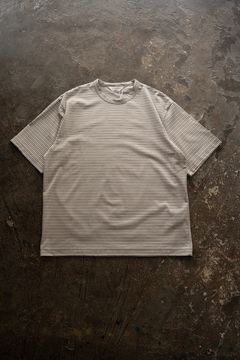 【26SS】ボーダーTシャツ(BEIGE×WHITE)