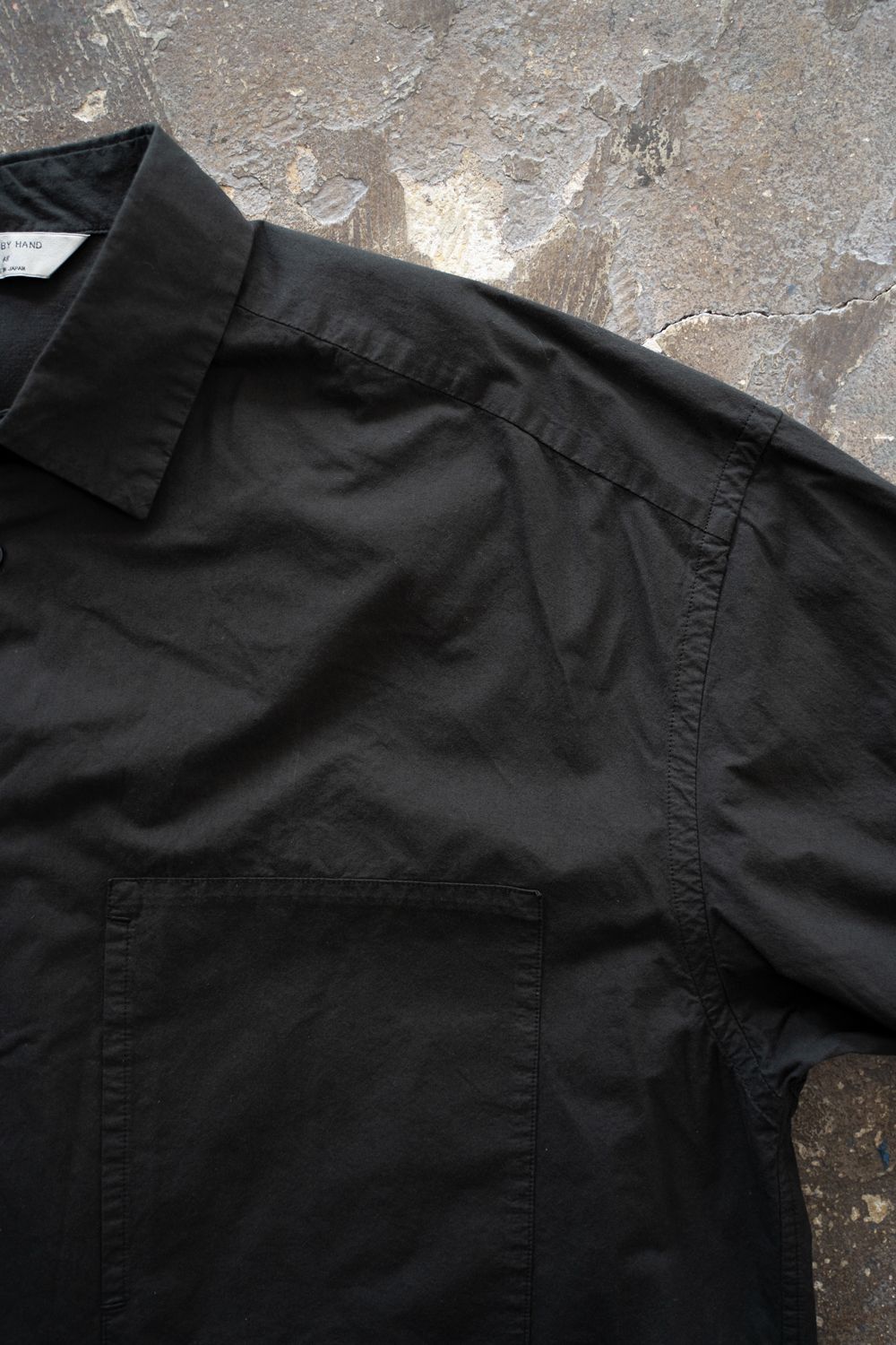 【ラスト1点】【25AW】ガーメントダイオーバーシャツ(INK BLACK)