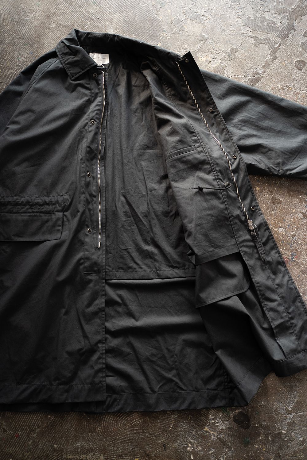 24AW STILL BY HAND ステンカラーコート コットンウェザー素材