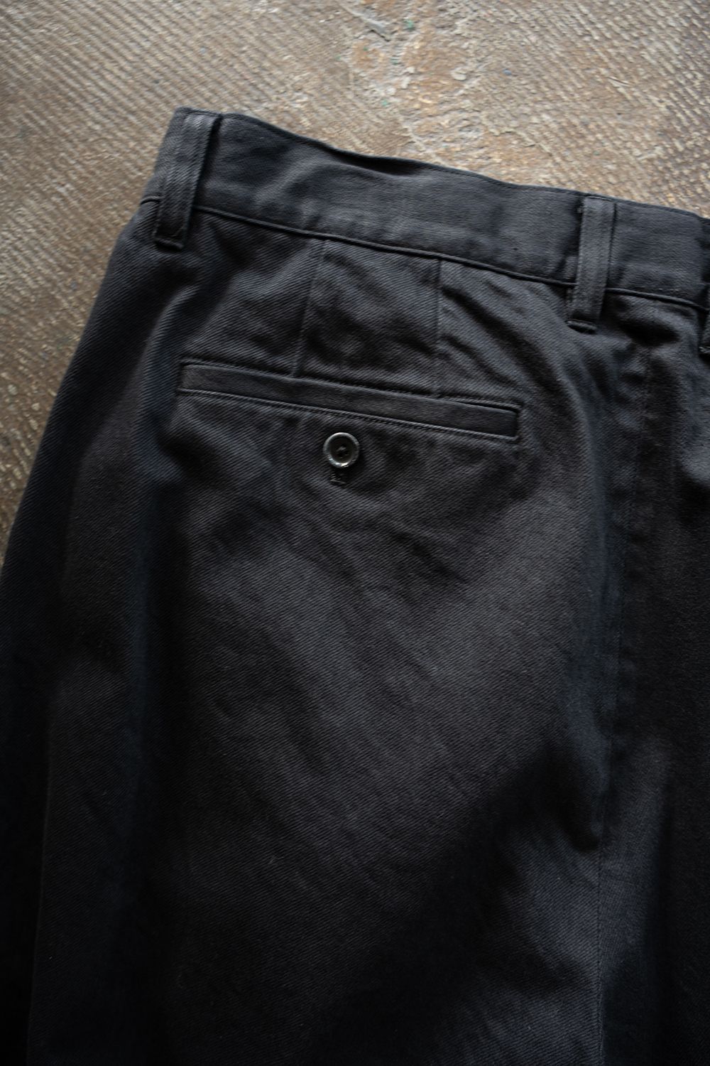 【26SS】2-Tack Cutoff Wide Denim Pants/2タックカットオフワイドデニムパンツ(BLACK)