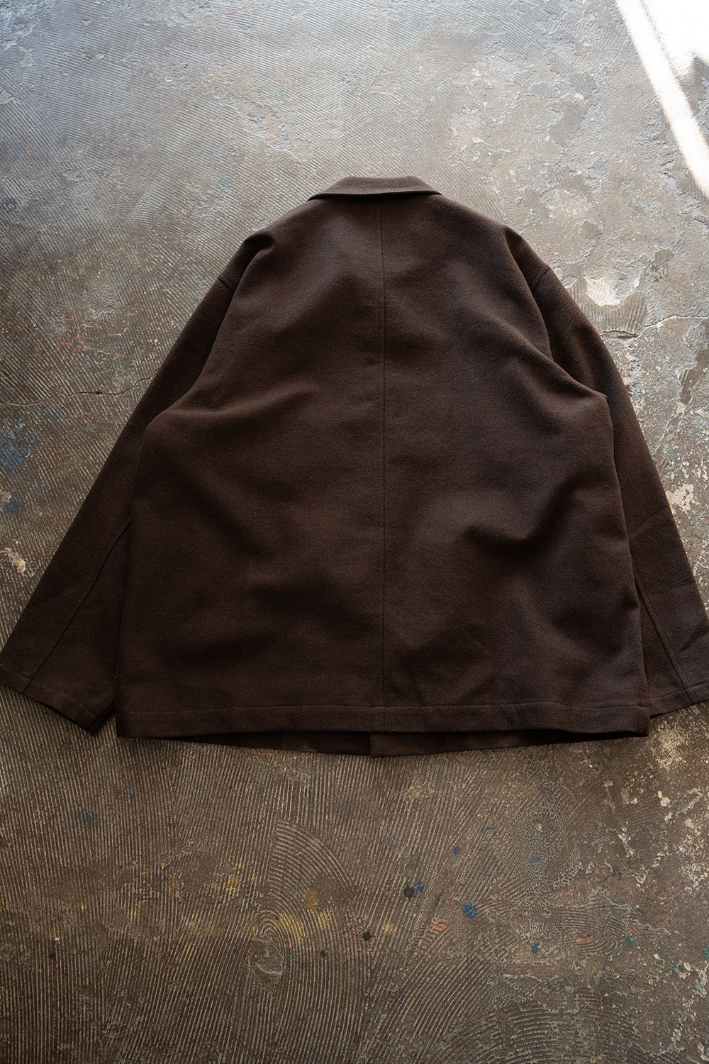 【26AW】コットン×ウールカルゼカバーオール(DARK BROWN)