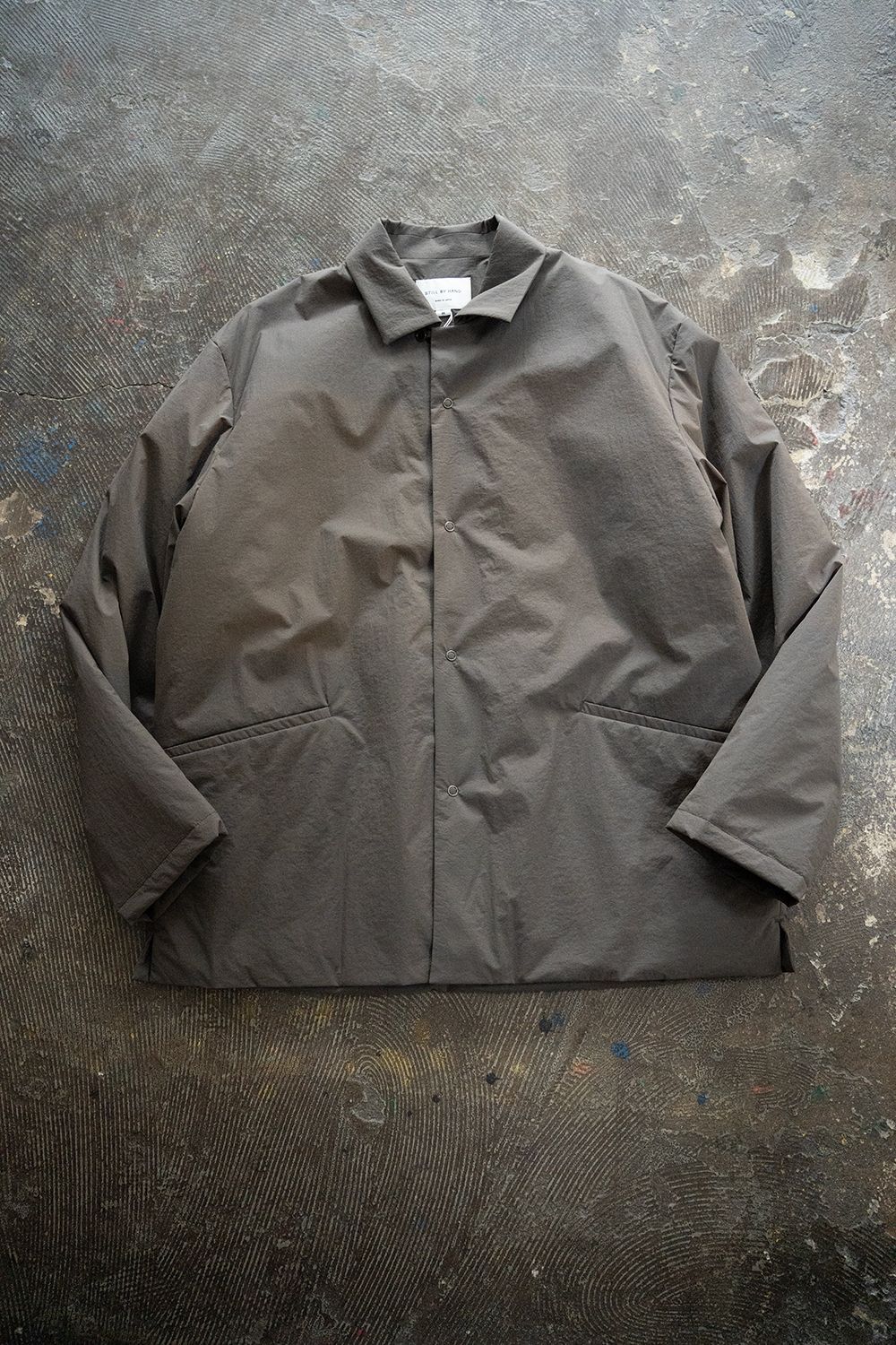 【25AW】シンサレートオープンカラーシャツブルゾン(CHARCOAL BROWN)