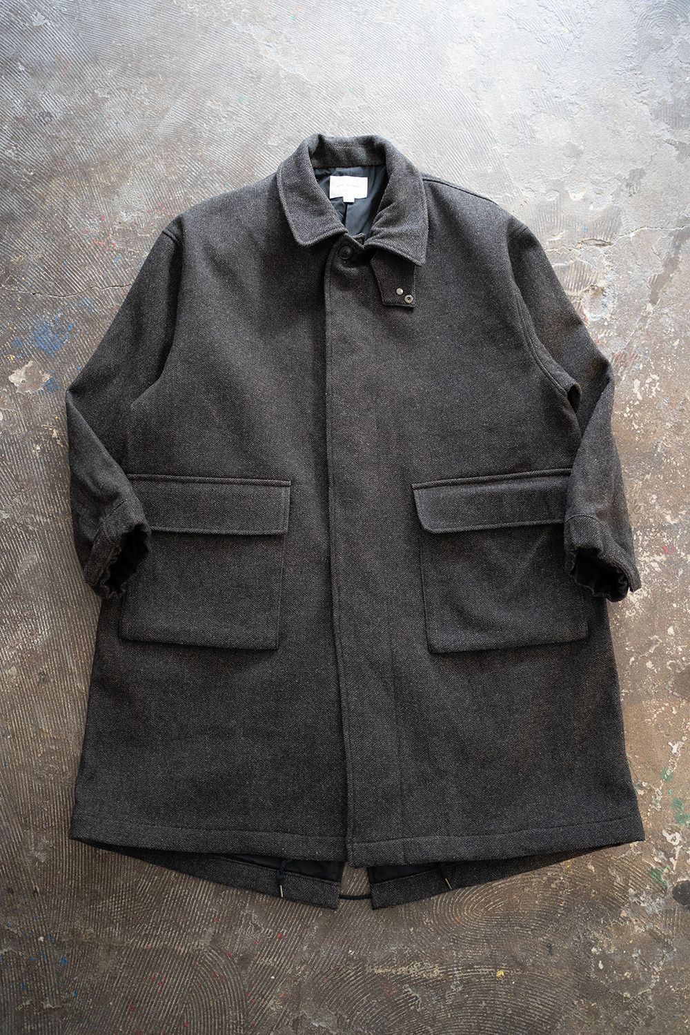 STILL BY HAND - 【23AW】メルトンステンカラーコート(BLACK) | Salty