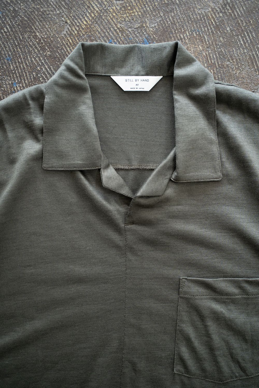 【ラスト1点】【25SS】ラミー半袖プルオーバーシャツ(KHAKI GRAY)