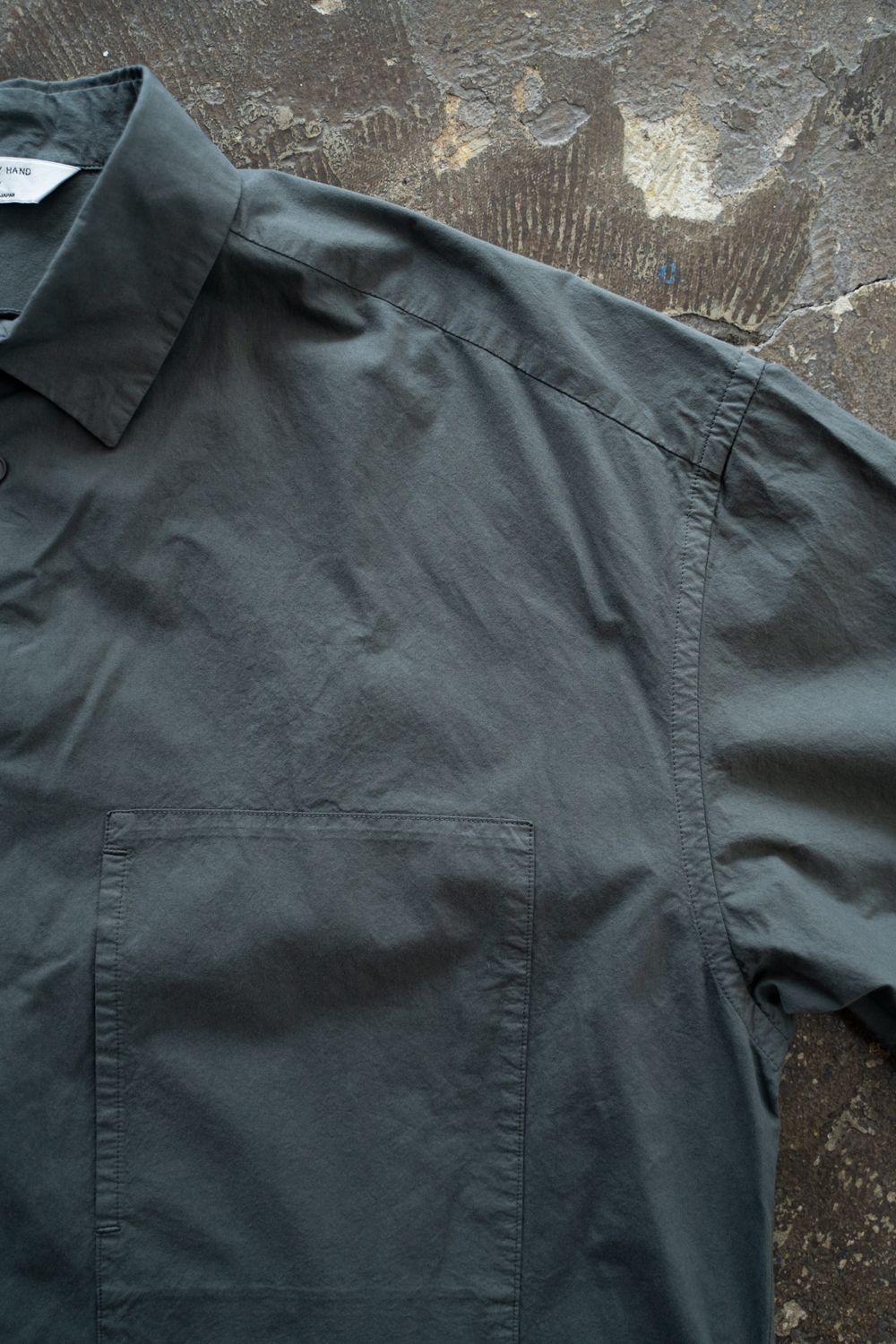 【ラスト1点】【25AW】ガーメントダイオーバーシャツ(BLUE GREY)