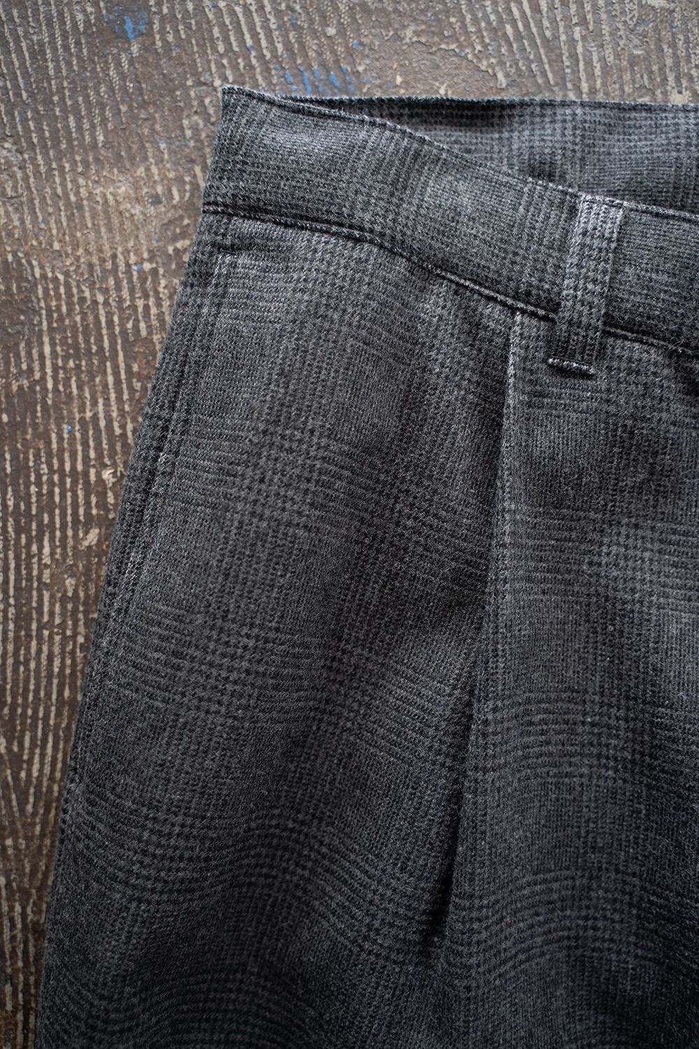 【25AW】Glen Check Trousers/グレンチェックトラウザーズ(GRAY)