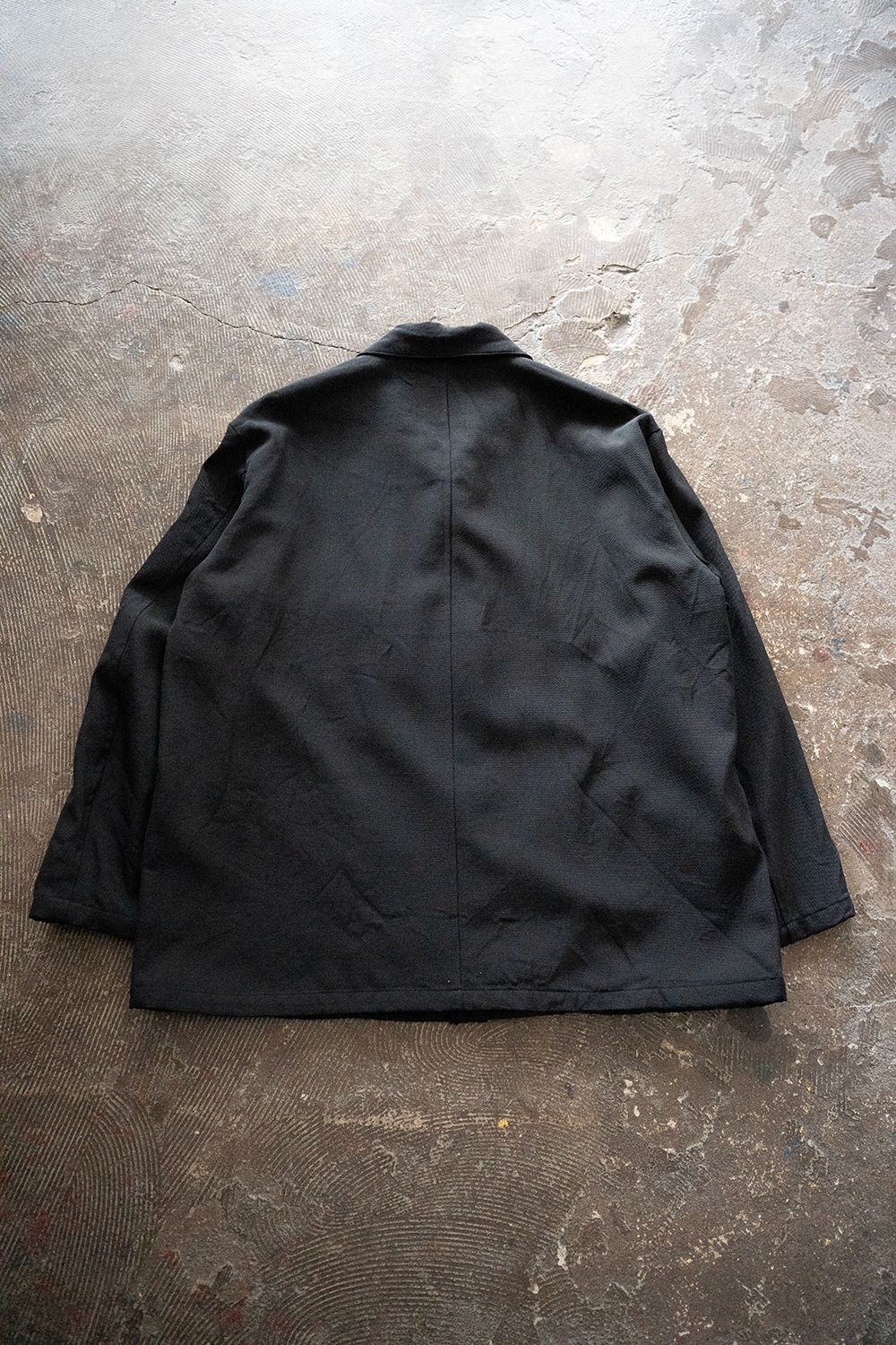 【25AW】ウールサージカバーオール(BLACK)