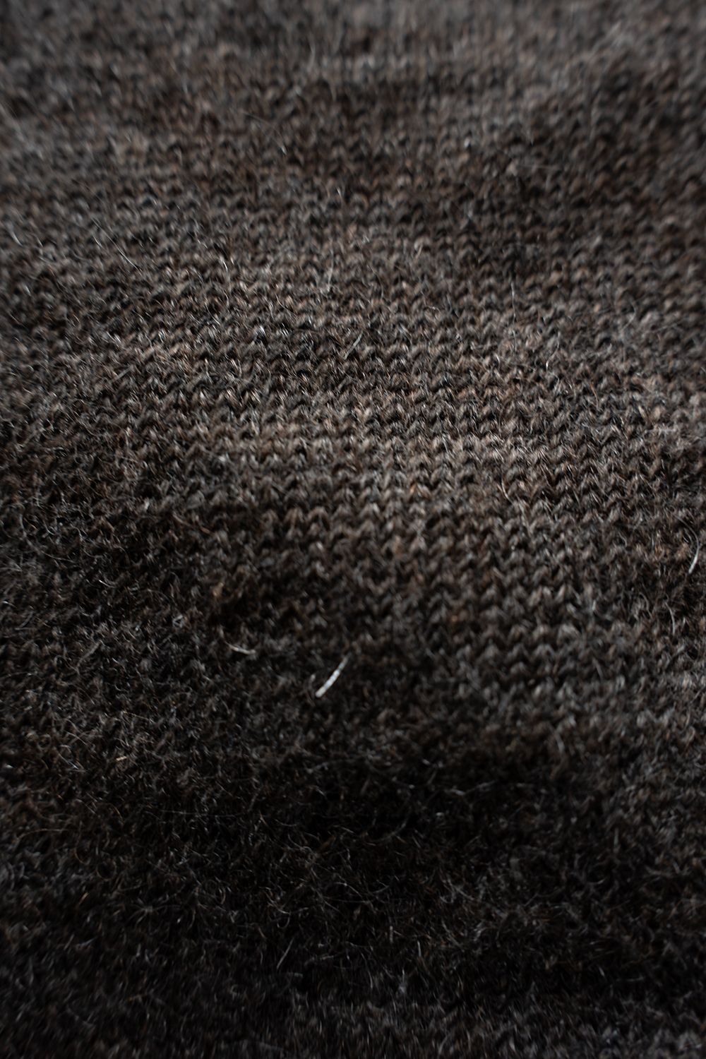 【26AW】モヘア混10Gニットポロ(ASH BROWN)