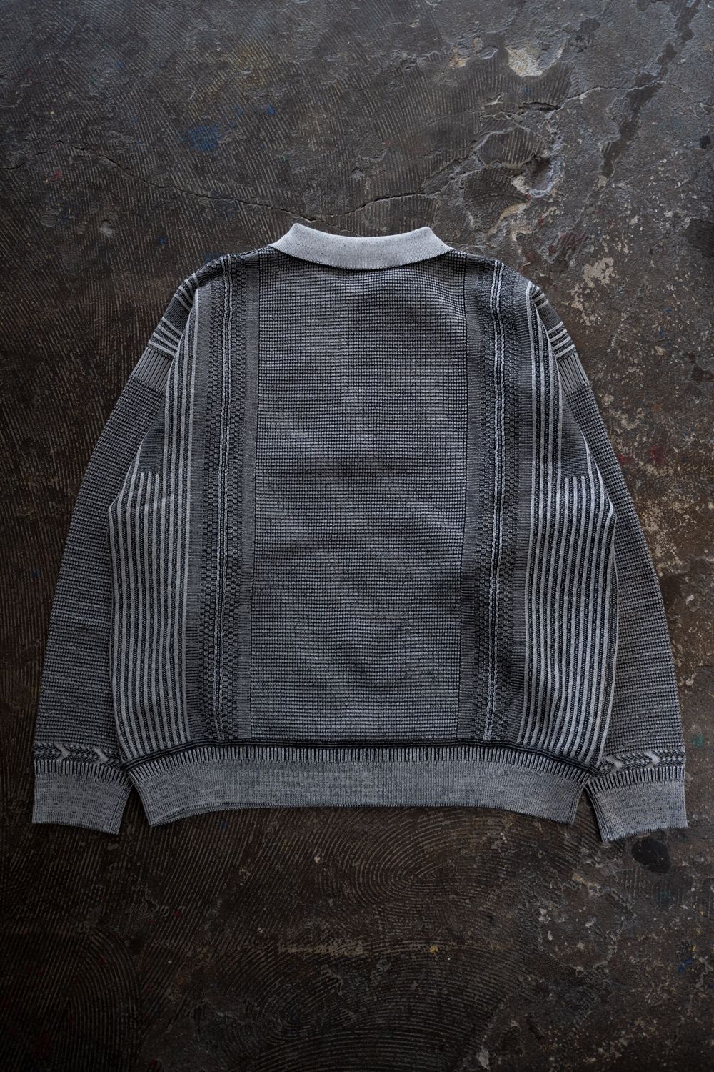 【26AW】Akisame Knit Polo(MIX GRAY)