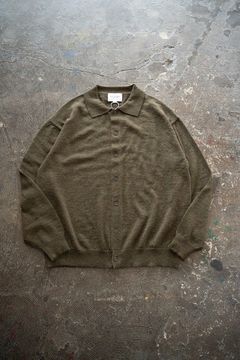 【25AW】エクストラキッドモヘア12Gニットカーディガン(OLIVE)