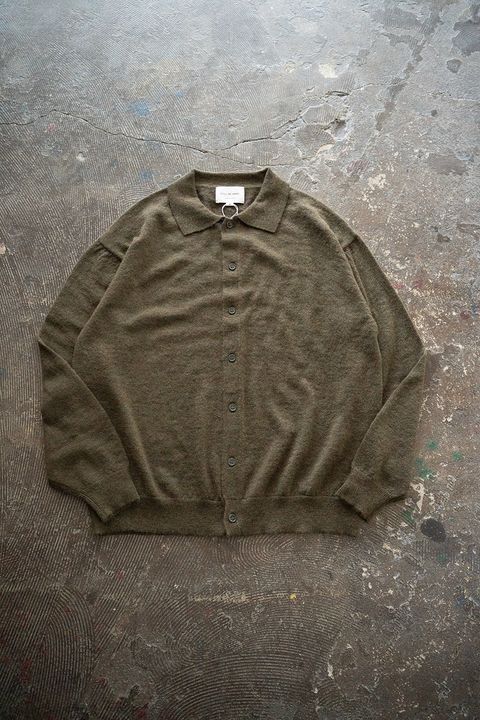 【25AW】エクストラキッドモヘア12Gニットカーディガン(OLIVE)