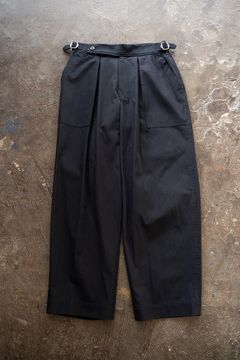 【ラスト1点】【24SS】2-Tack Cotton Nylon Baker Pants/2タックコットンナイロンベイカーパンツ(NAVY)