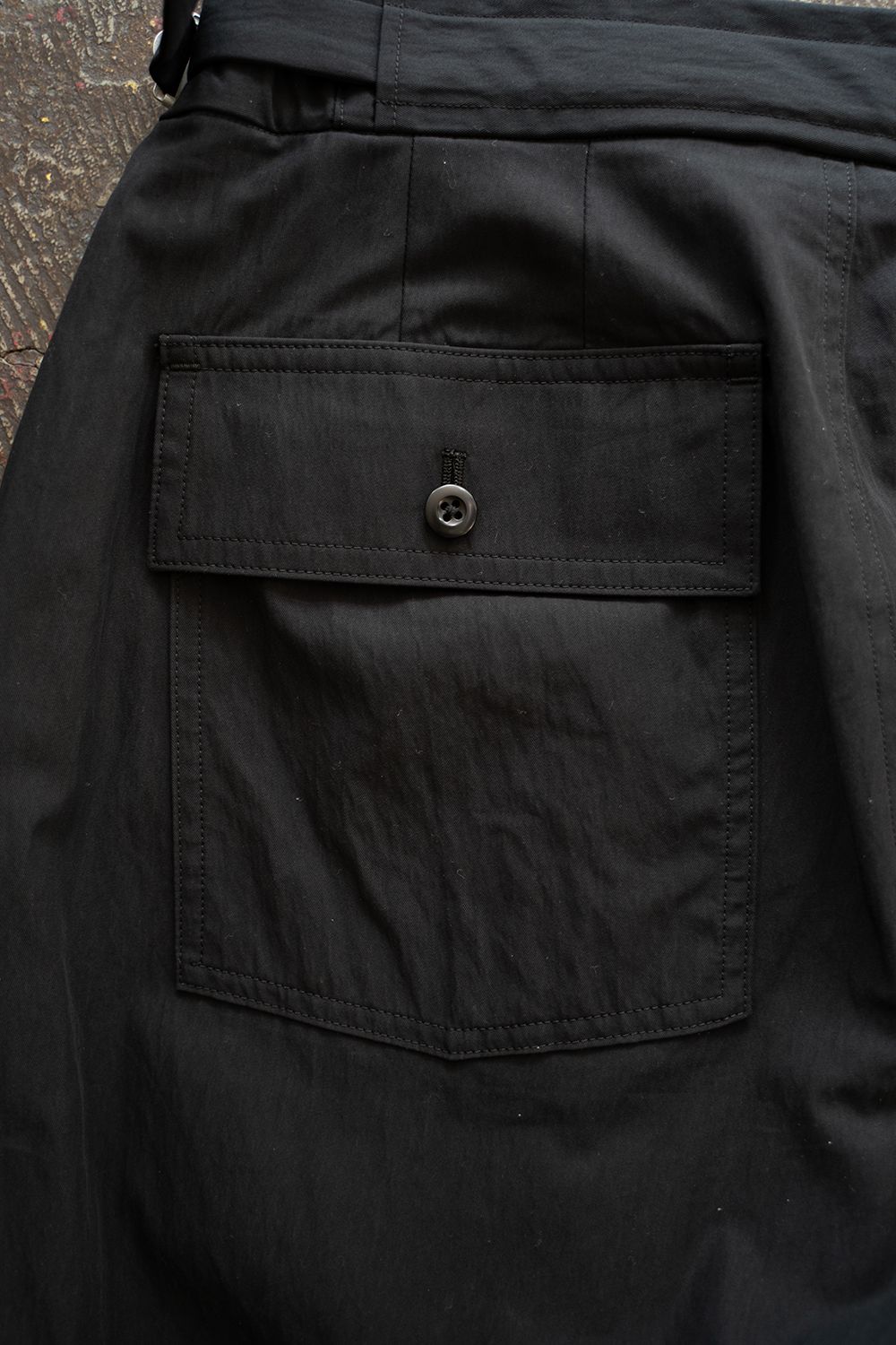 【ラスト1点】【24SS】2-Tack Cotton Nylon Baker Pants/2タックコットンナイロンベイカーパンツ(BLACK)