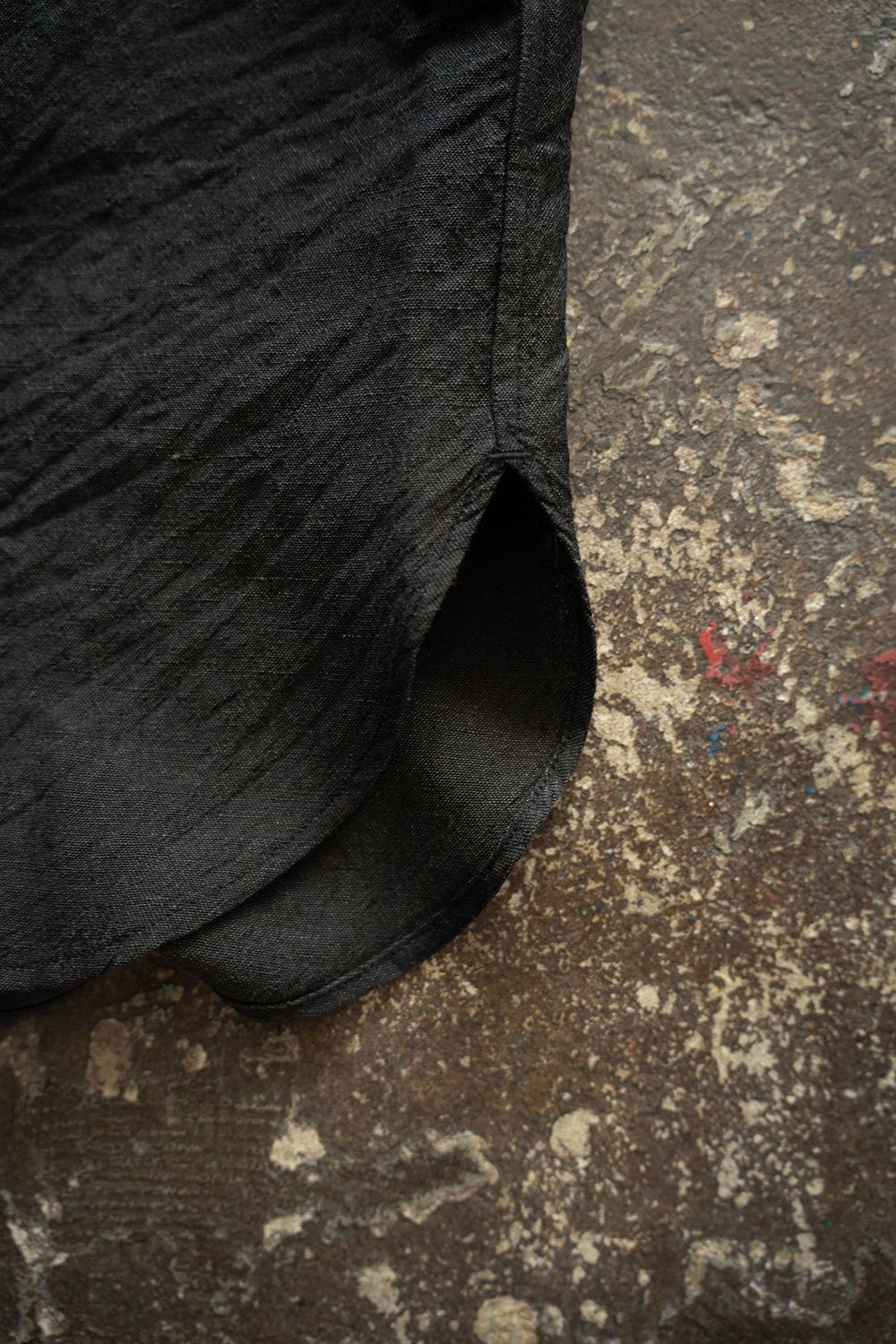 【25AW】ウール×リネンオーバーサイズシャツ(CHARCOAL)