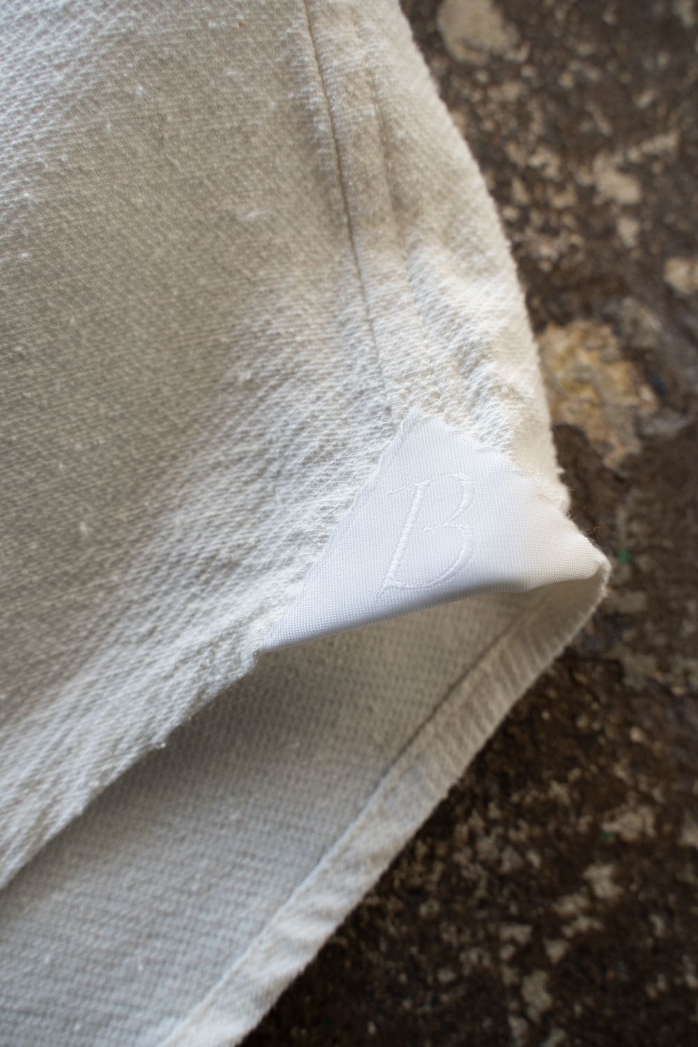 【ラスト1点】【25AW】Silk Nep Kersey Windsor Wide Collar Shirt(PEARL WHITE)