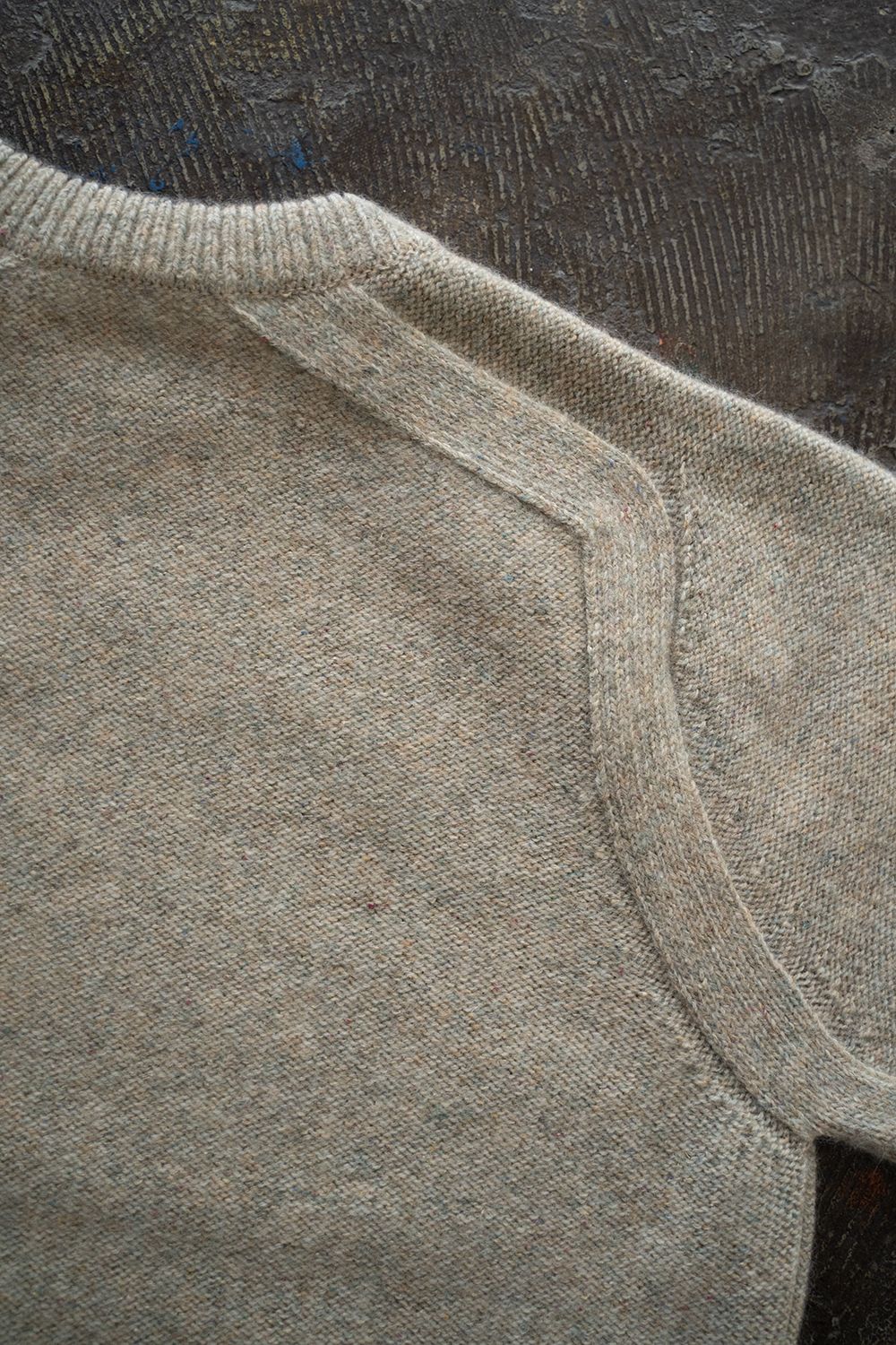 【ラスト1点】Yak/Shetland wool/Nep crew neck sweater(CANDY)