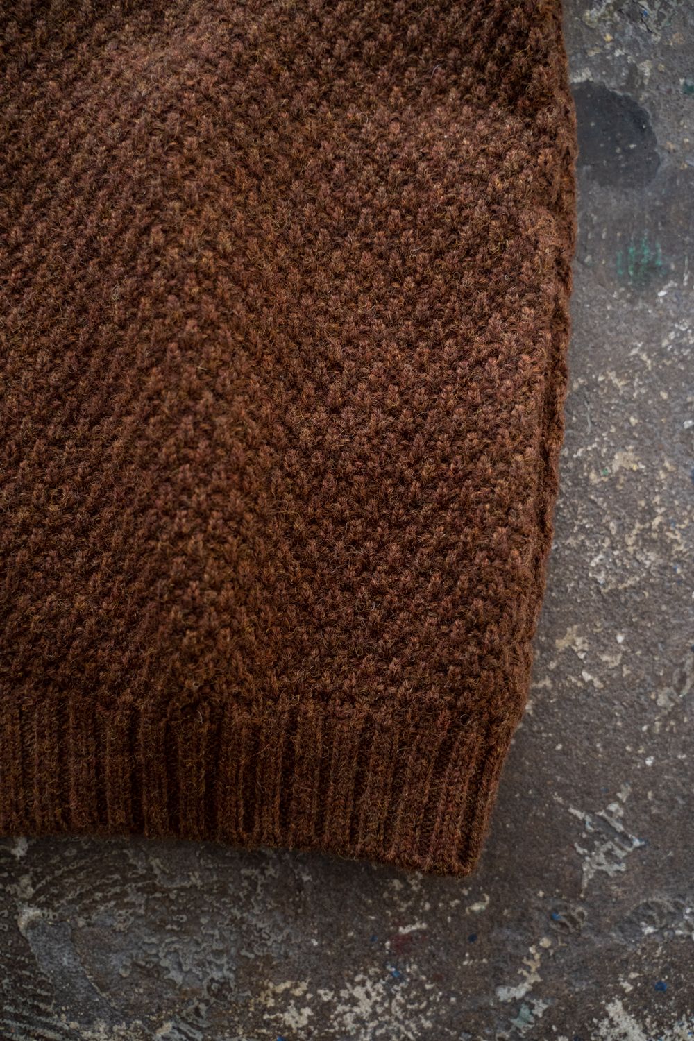 【25AW】英国羊毛5Gニットジップブルゾン(MARRON)