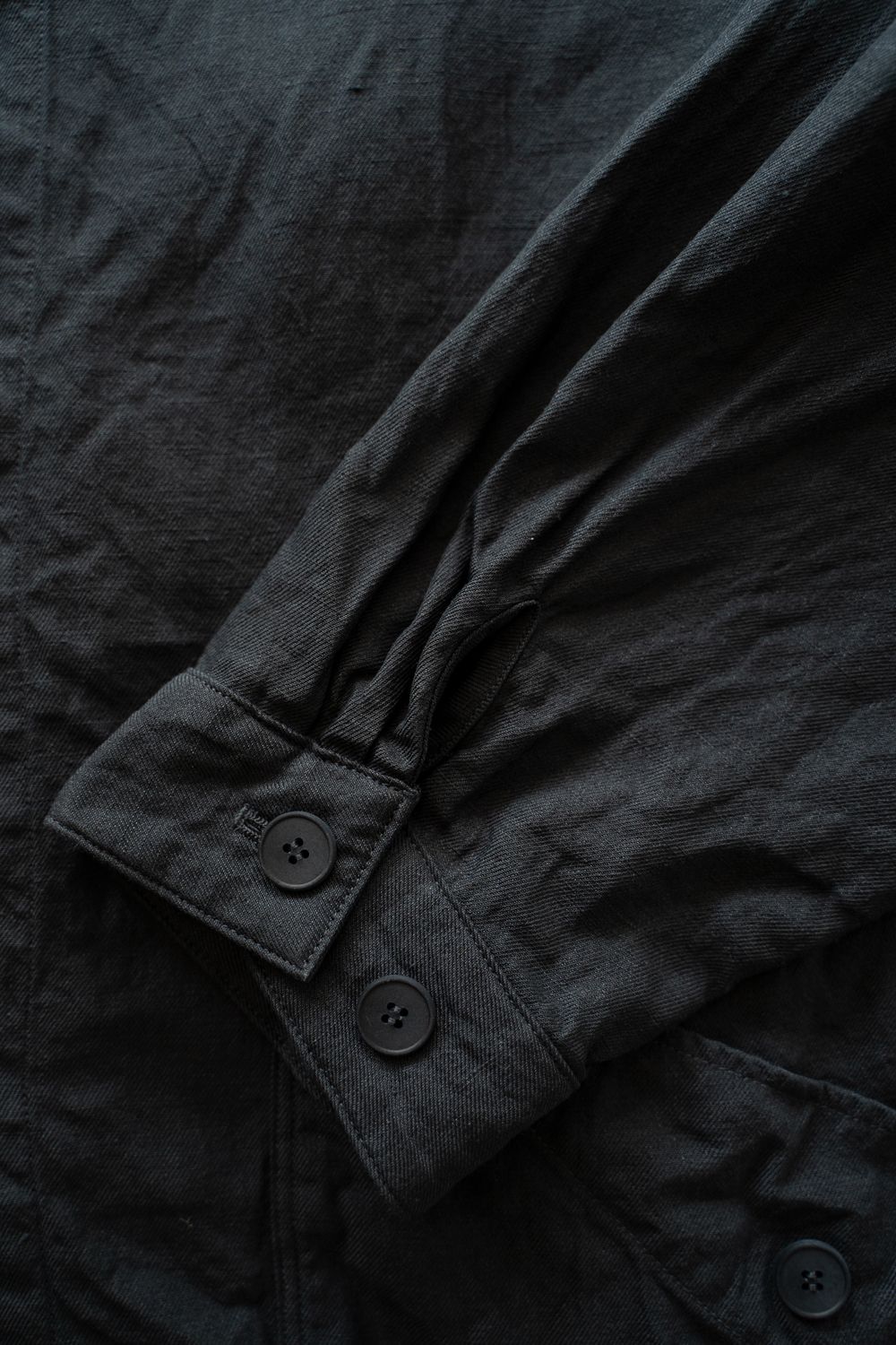 和紙大麻ジャケット(墨黒)